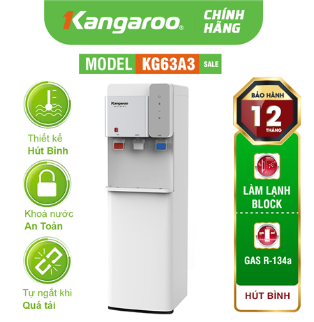 Cây nước nóng lạnh Kangaroo KG63A3 - Cây hút bình
