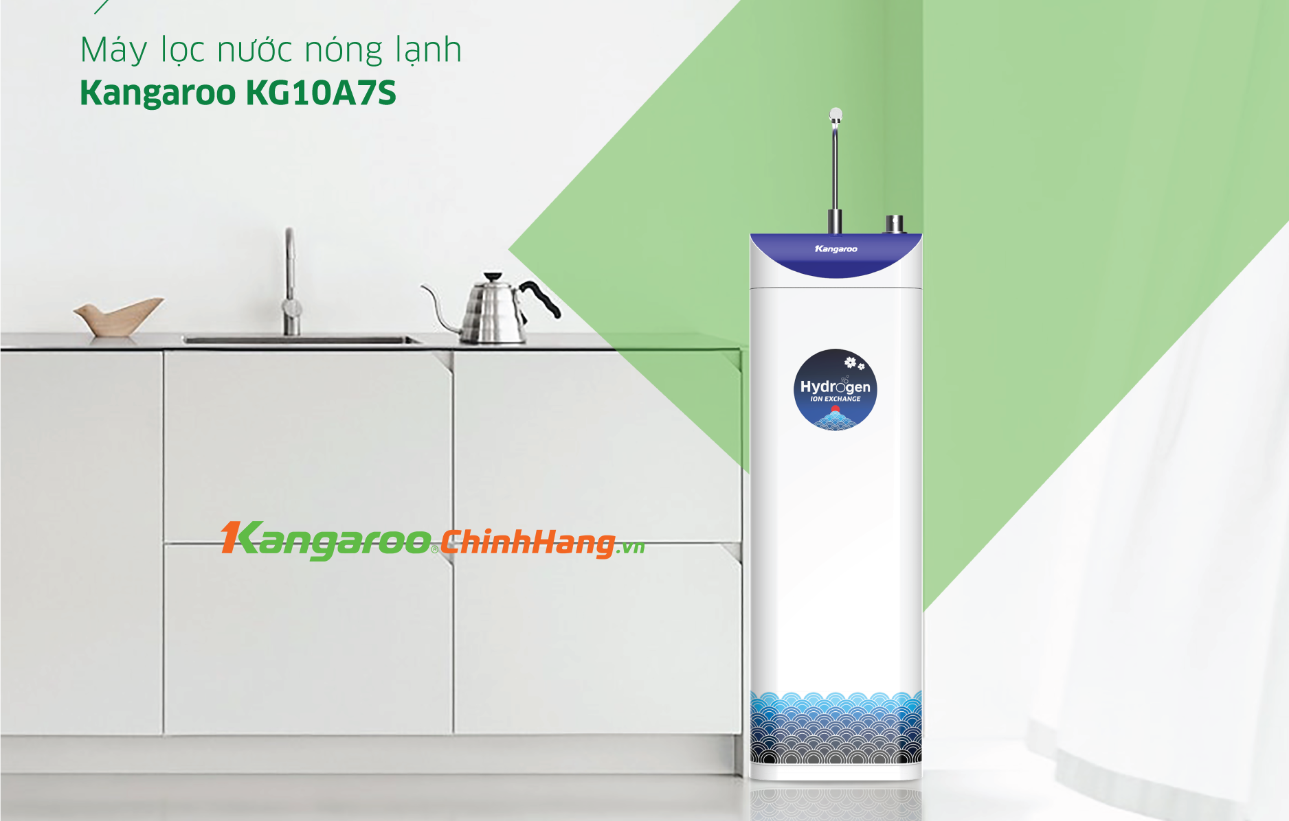 Máy lọc nước Kangaroo Hydrogen Slim Nóng Lạnh KG10A7S