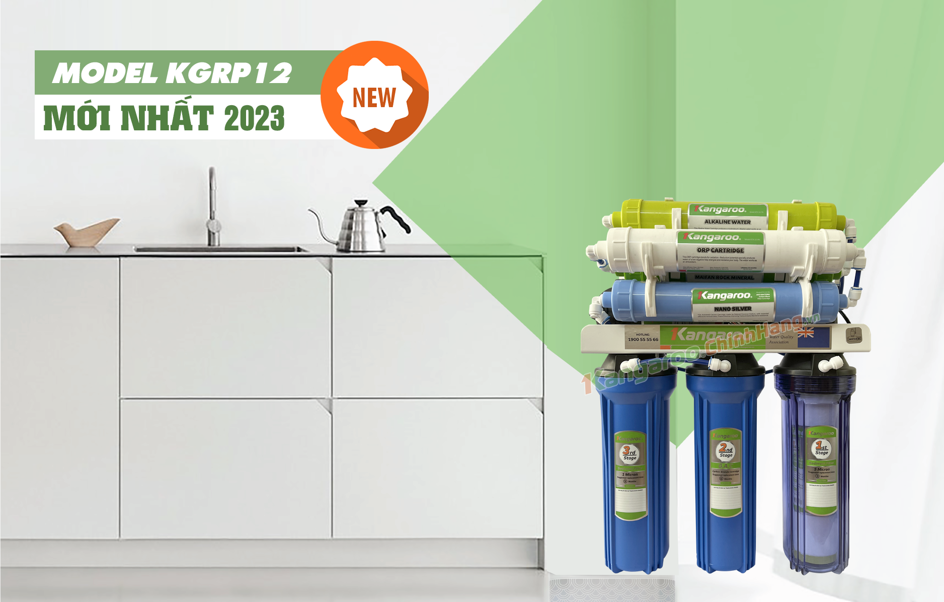 Máy lọc nước Kangaroo KGRP12 - Mẫu Mới 2025