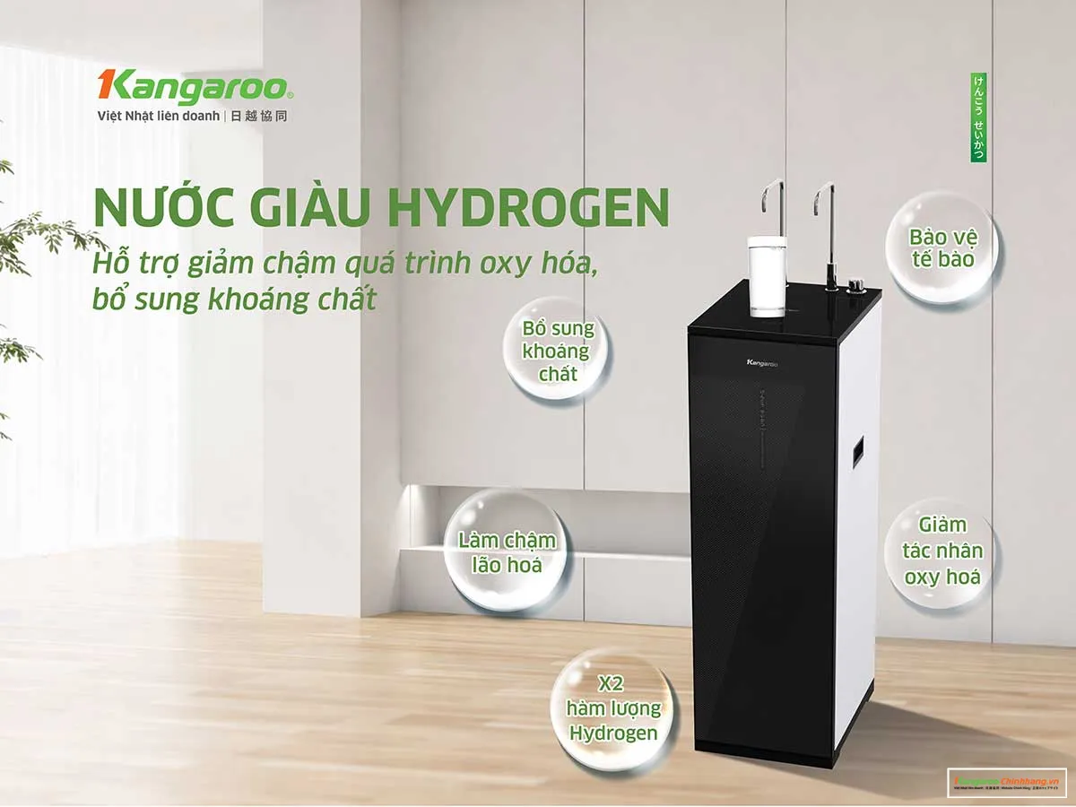 Máy lọc nước Kangaroo Hydrogen nóng lạnh KG12S2H4 Máy lọc nước Kangaroo Hydrogen nóng lạnh KG12S2H4