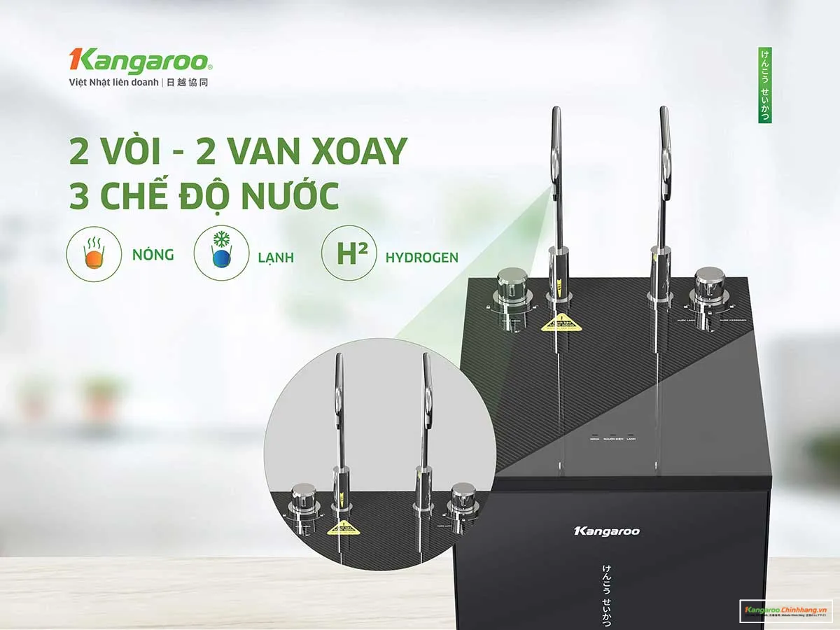Máy lọc nước Kangaroo Hydrogen nóng lạnh KG12S3H3 Máy lọc nước Kangaroo Hydrogen nóng lạnh KG12S3H3