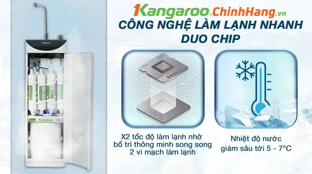Máy lọc nước RO nóng lạnh ion kiềm Kangaroo KG10A7ES