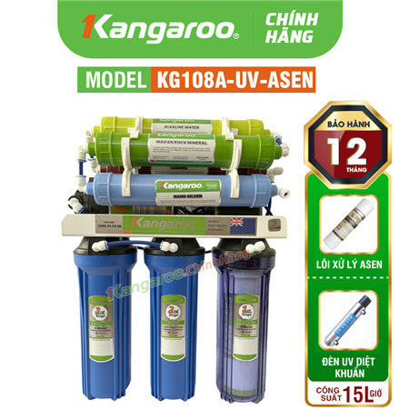 Máy lọc nước Kangaroo KG108A KV Tích hợp lõi Asen và Đèn UV