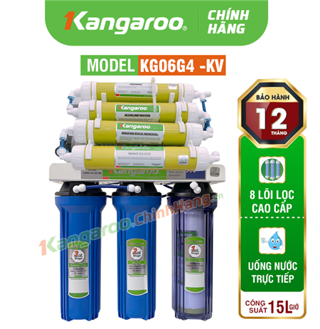 Máy lọc nước Kangaroo KG06G4 Không Vỏ 8 Lõi Lọc