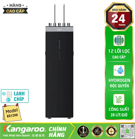 Máy lọc nước Kangaroo Hydrogen nóng lạnh KG12A6 - 12 lõi, Mẫu 2025