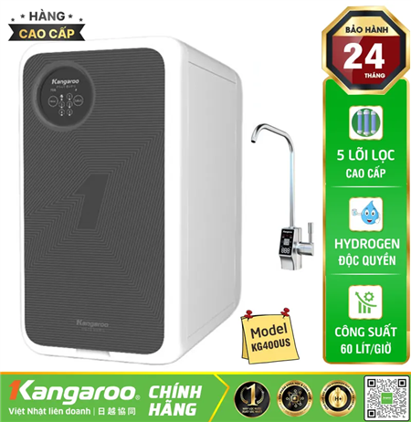 Máy lọc nước Kangaroo Hydrogen KG400US - Thông minh, Mẫu 2025