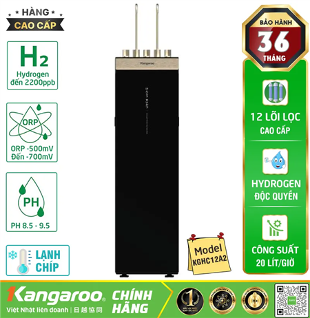Máy lọc nước Kangaroo Hydrogen ion kiềm nóng lạnh KGHC12A2