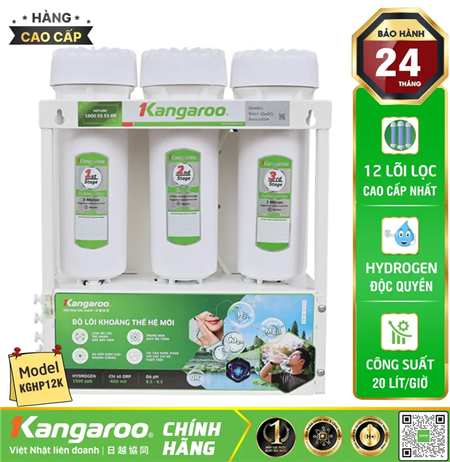 Máy lọc nước Kangaroo Hydrogen KGHP12K - 12 Lõi Mới 2025