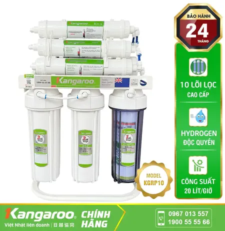 Máy lọc nước Kangaroo Hydrogen KGRP10 - 10 lõi - Mẫu mới 2025