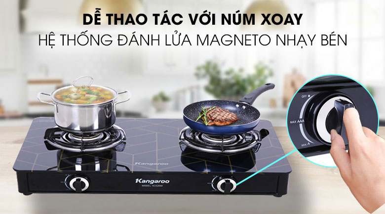 Bếp Gas đôi Kangaroo KG526M
