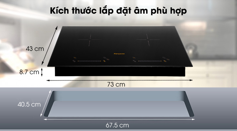 Bếp từ đôi Thái lan Kangaroo KG856i