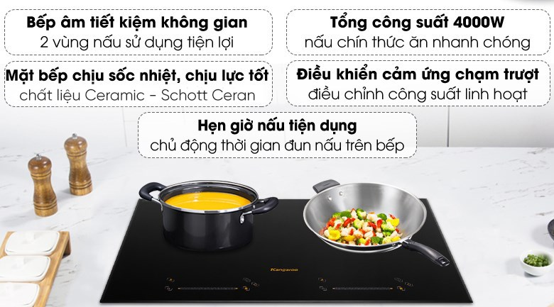 Bếp từ đôi Thái lan Kangaroo KG856i