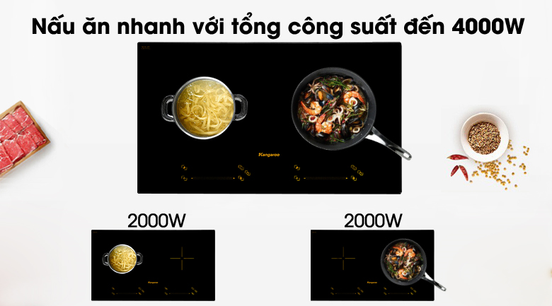 Bếp từ đôi Thái lan Kangaroo KG856i