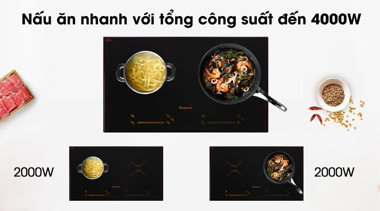 Bếp từ đôi Kangaroo KG859i - Hàng Thái Lan