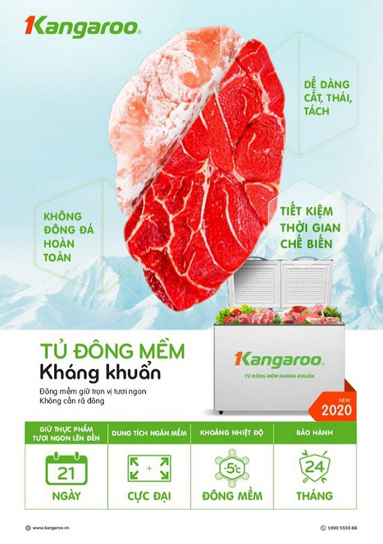 Tủ đông mềm Kangaroo KG400DM2