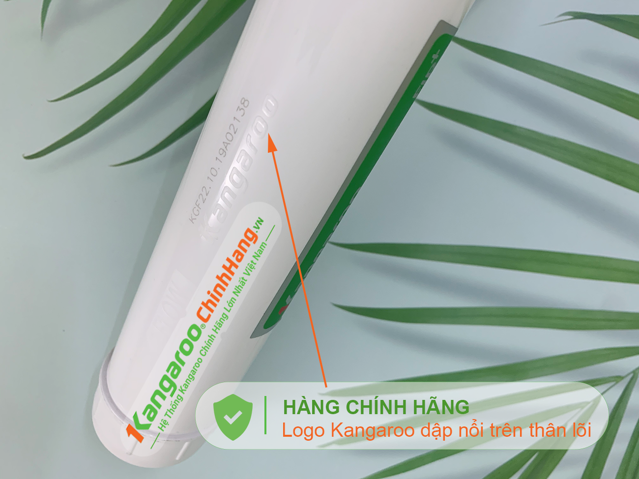 Logo Kangaroo được in nổi trên Lõi lọc nước Kangaroo Hydrogen số 5 FIR + (HA) Logo Kangaroo được in nổi trên Lõi lọc nước Kangaroo Hydrogen số 5 FIR + (HA)