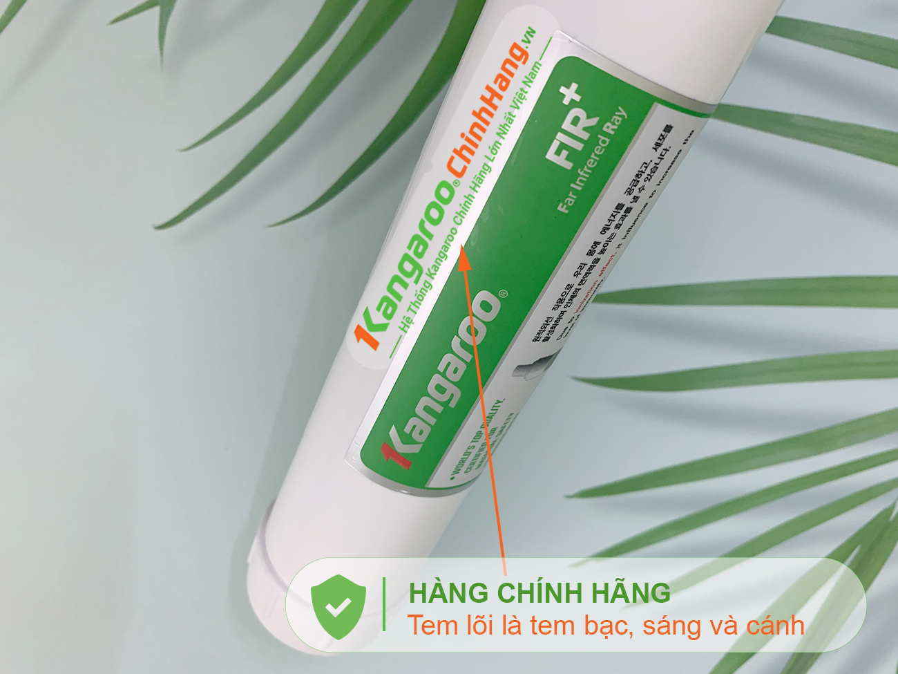 Tem Lõi lọc nước Kangaroo Hydrogen số 5 FIR + (HA) là tem bạc Tem Lõi lọc nước Kangaroo Hydrogen số 5 FIR + (HA) là tem bạc