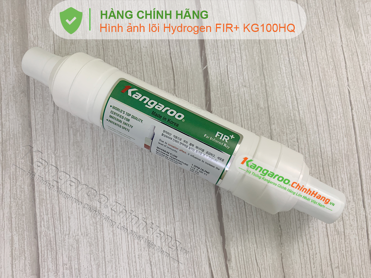Lõi lọc nước Kangaroo Hydrogen KG100HQ số 5 FIR + chính hãng Lõi lọc nước Kangaroo Hydrogen KG100HQ số 5 FIR + chính hãng