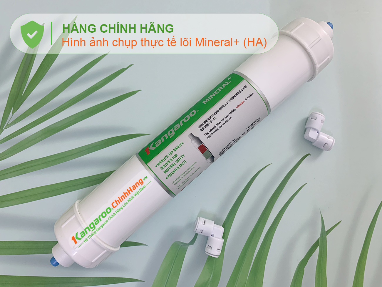 Hình ảnh thực tế Lõi lọc nước Kangaroo Hydrogen số 8 Mineral + (HA) Hình ảnh thực tế Lõi lọc nước Kangaroo Hydrogen số 8 Mineral + (HA)