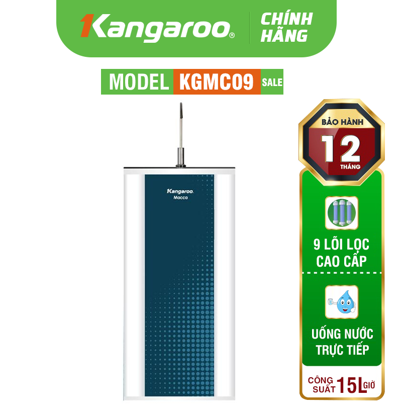 Máy lọc nước Kangaroo Macca KGMC09 9 lõi lọc VTU