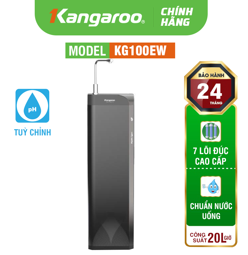 Máy lọc nước Kangaroo Alkaline Waterfall KG100EW - Hàng Cao Cấp