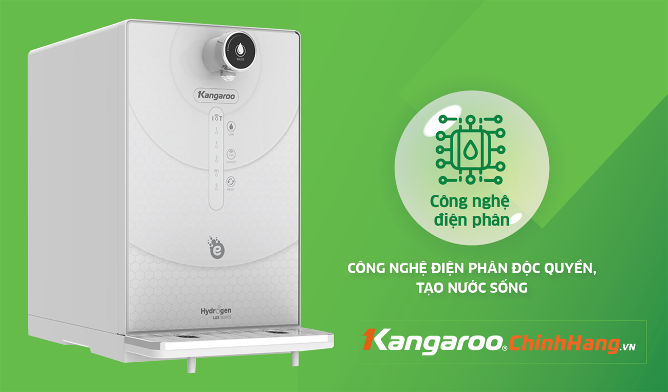 Máy lọc nước Kangaroo Hydrogen ion kiềm KG100EED-IoT