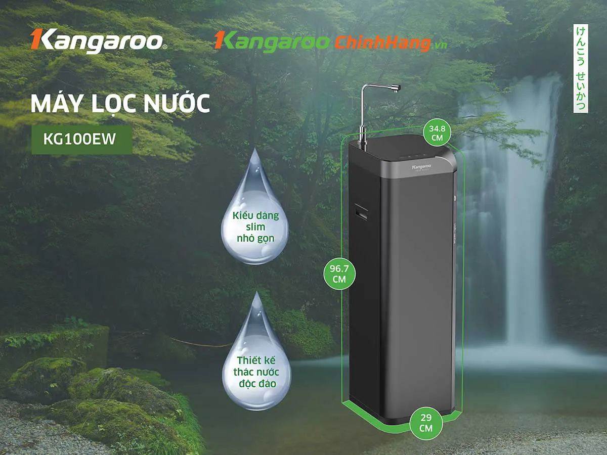 Máy lọc nước Kangaroo Alkaline Waterfall KG100EW