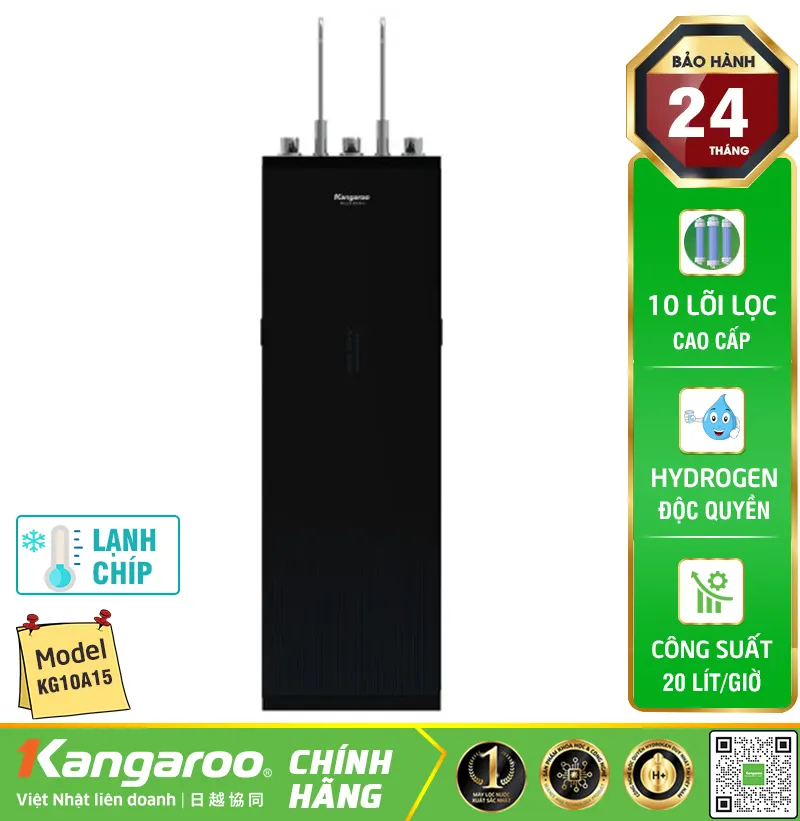 Máy lọc nước nóng lạnh Kangaroo KG10A15 - Mẫu mới 2025