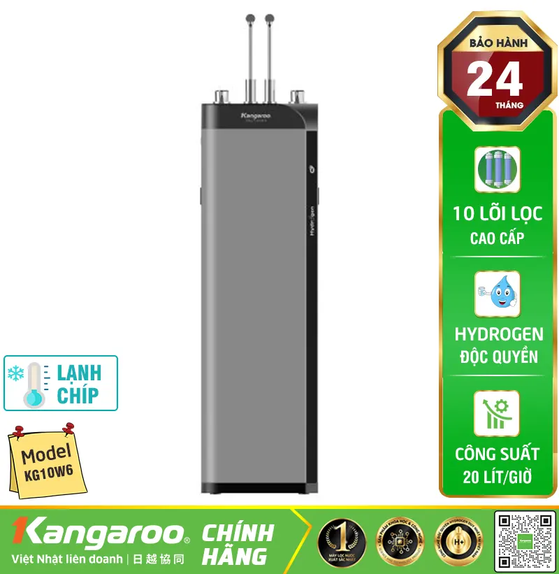 Máy lọc nước Kangaroo Hydrogen nóng lạnh Waterfall KG10W6