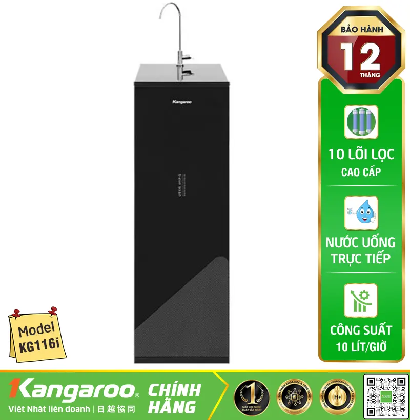 Máy lọc nước Kangaroo KG116i - 10 Lõi lọc - Mẫu Mới 2025