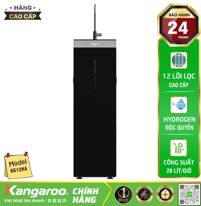 Máy lọc nước Kangaroo Hydrogen KG12HA - 12 Lõi lọc, Mẫu mới 2025