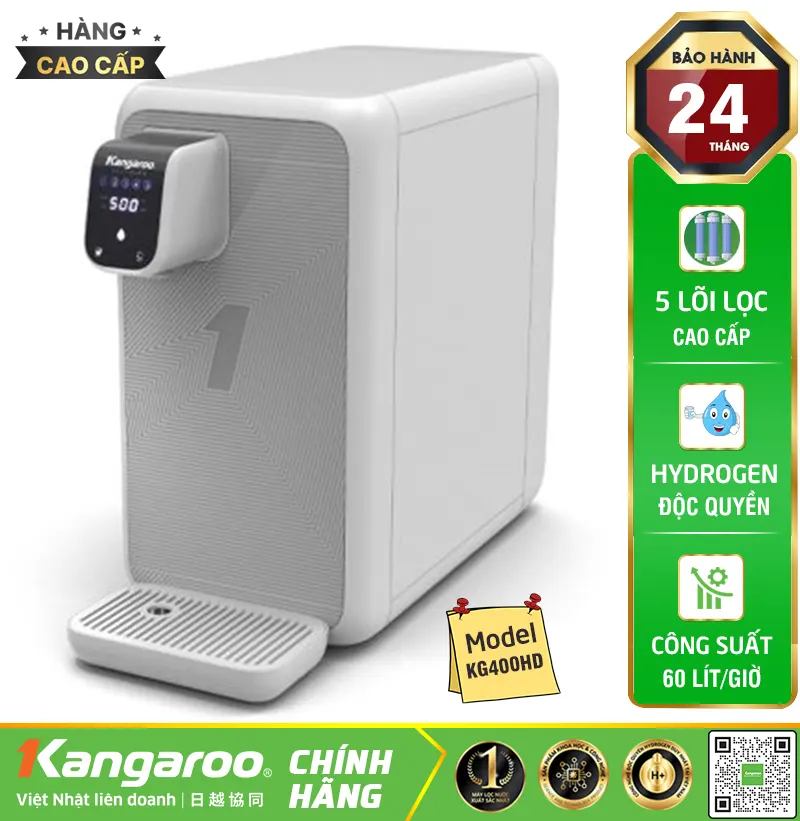 Máy lọc nước Kangaroo Hydrogen KG400HD - 5 Lõi lọc, Mẫu mới 2025