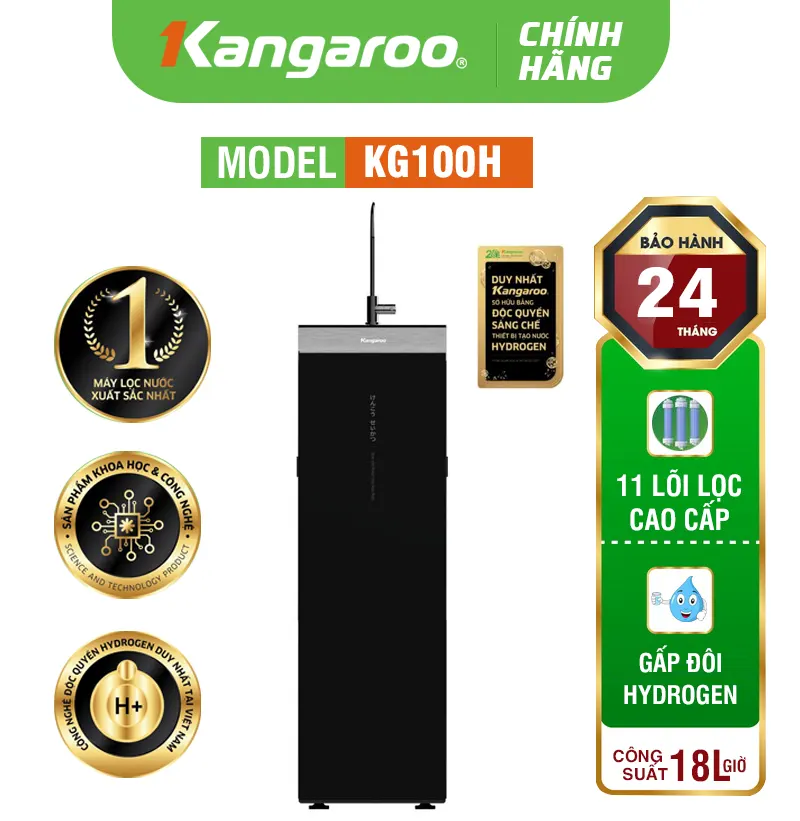 Máy lọc nước Kangaroo Hydrogen KG100H - 11 Lõi - Mẫu 2025