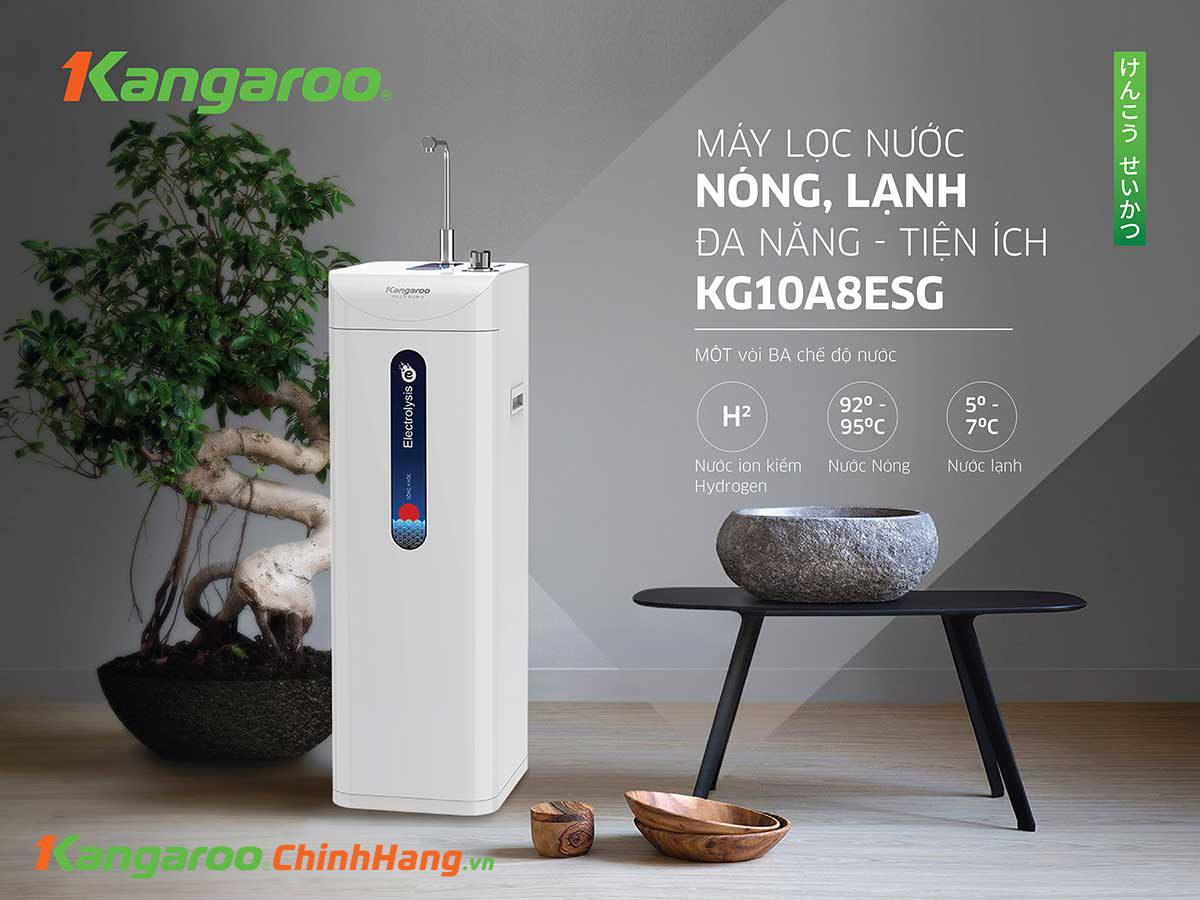 Máy lọc nước Kangaroo Hydrogen ion kiềm KG10A8ESG