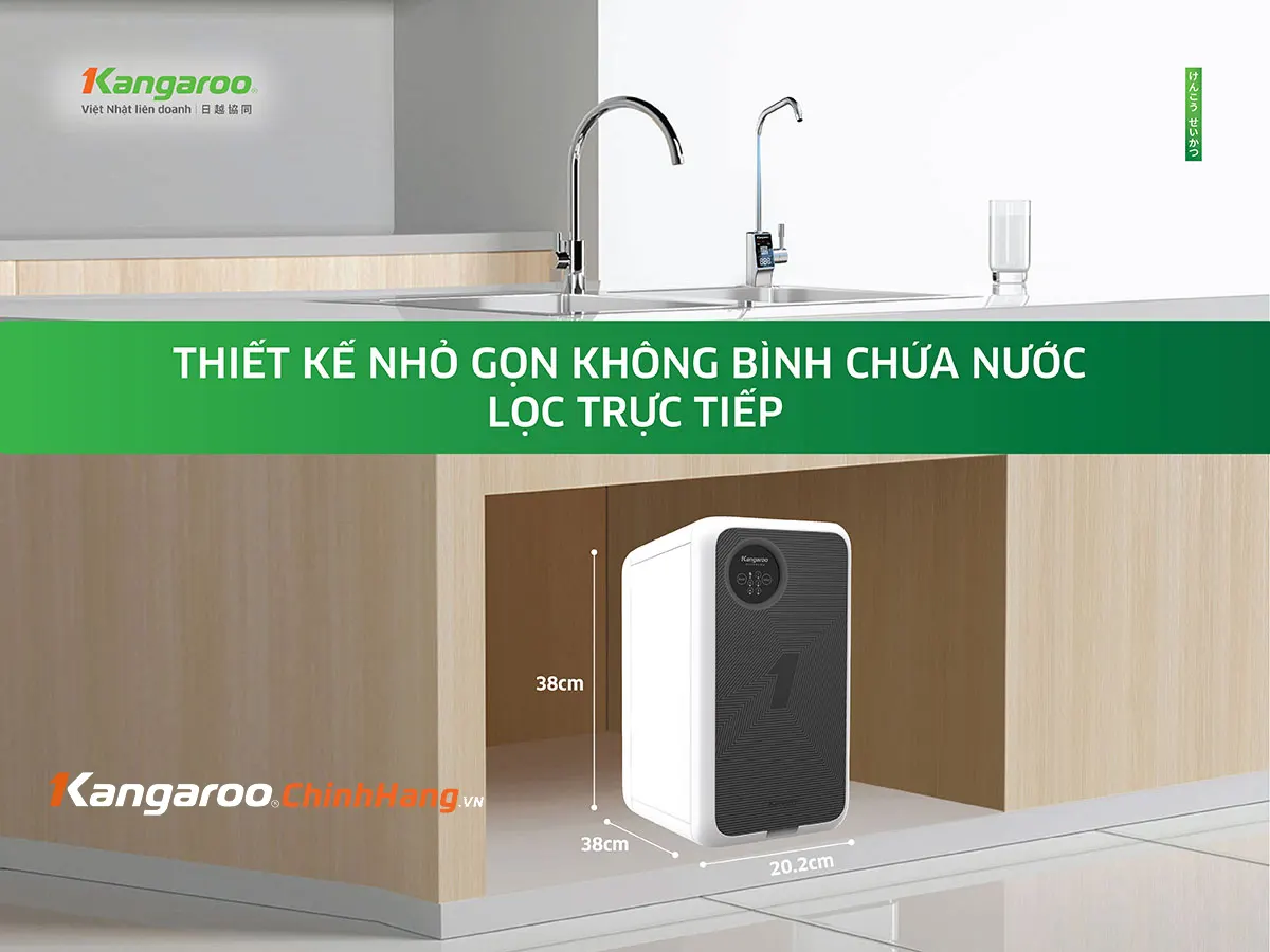 Máy lọc nước Kangaroo KG400US thiết kế siêu nhỏ gọn