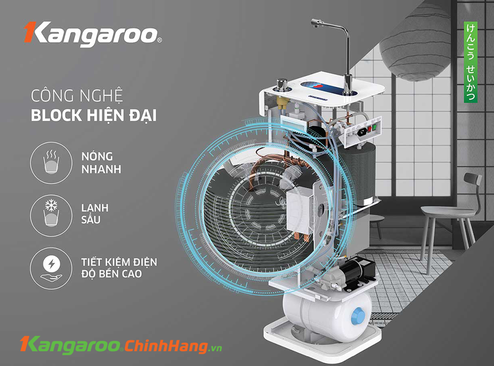 Máy lọc nước ion kiềm Kangaroo KG10A8ES