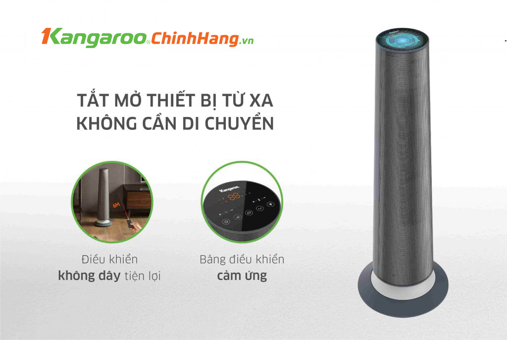 Máy sưởi gốm ceramic Kangaroo KGFH09
