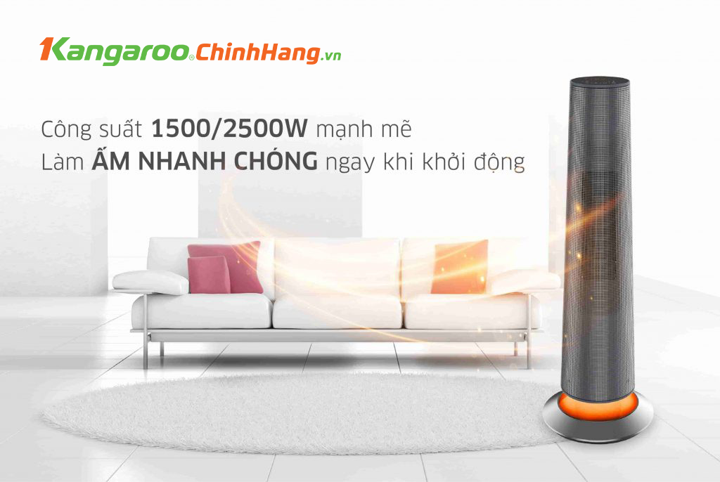 Máy sưởi gốm ceramic Kangaroo KGFH09