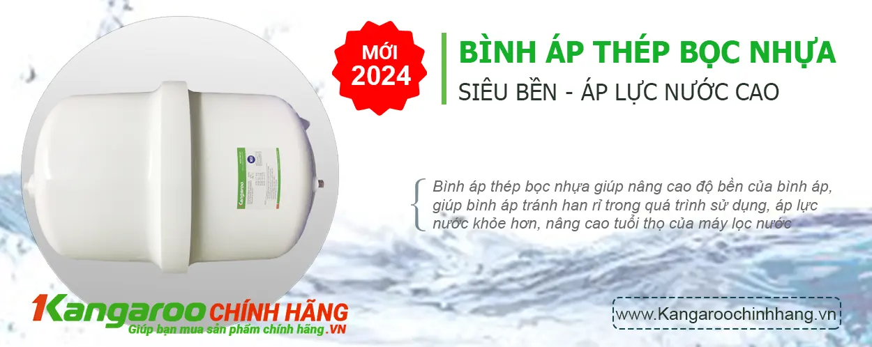 Bình áp thép bọc nhựa kangaroo Bình áp thép bọc nhựa kangaroo