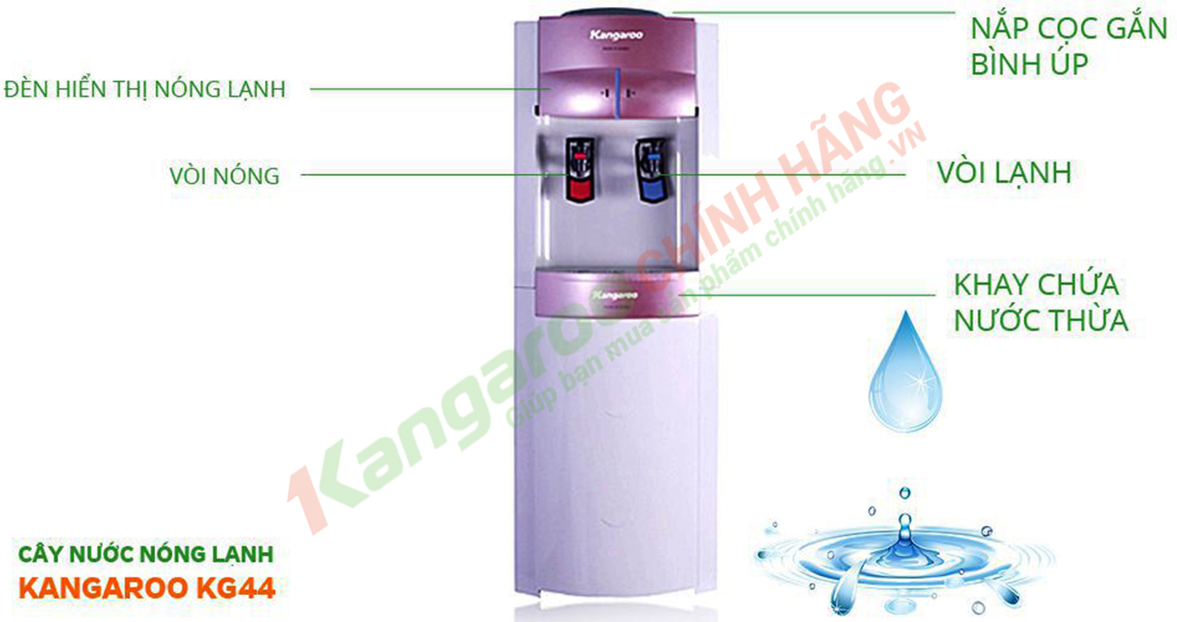 Cây nước nóng lạnh Kangaroo KG44 Cây nước nóng lạnh Kangaroo KG44