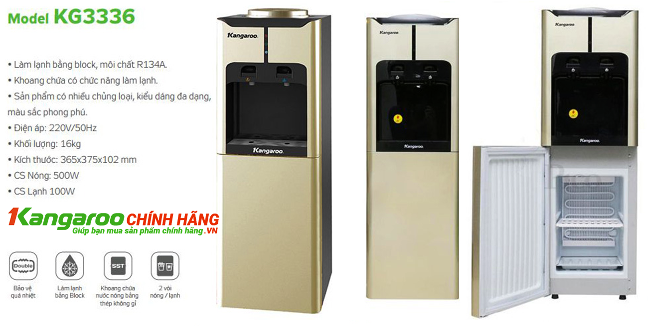 Tính năng Cây nước nóng lạnh Kangaroo KG3336 Tính năng Cây nước nóng lạnh Kangaroo KG3336