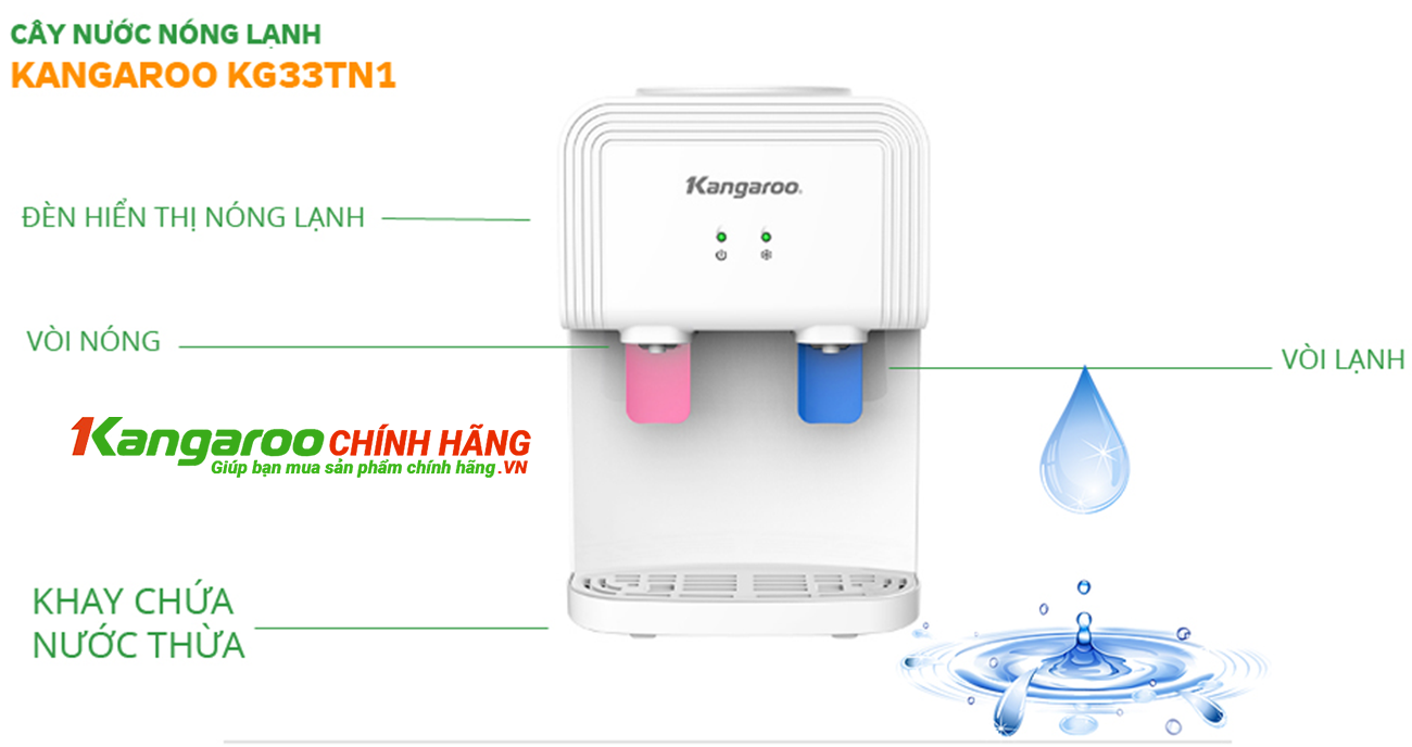Tính năng Cây nước nóng lạnh Kangaroo KG33TN1 Tính năng Cây nước nóng lạnh Kangaroo KG33TN1