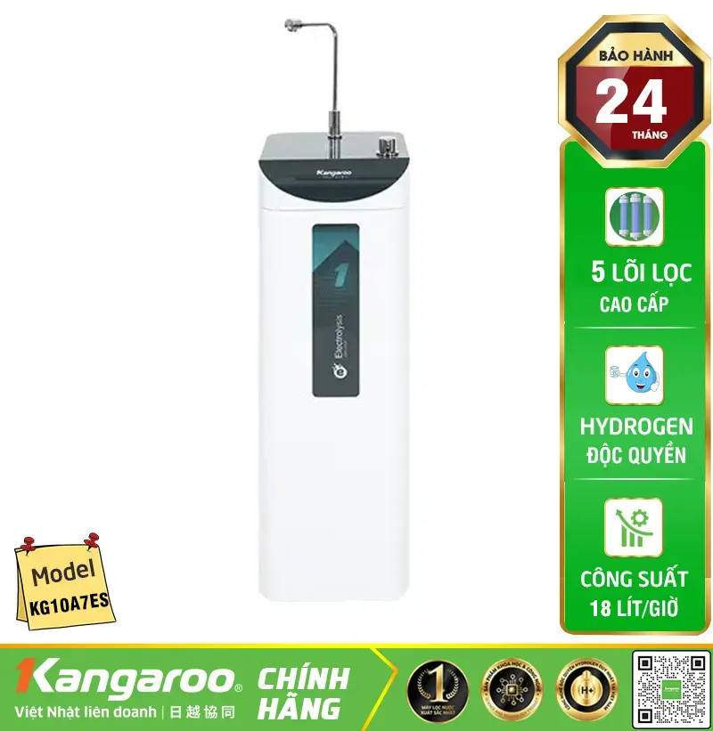 Máy lọc nước RO nóng lạnh ion kiềm Kangaroo KG10A7ES