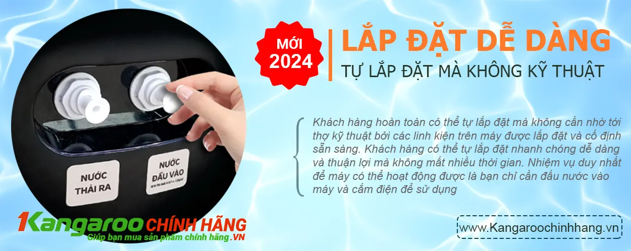 Lắp đặt dễ dàng máy lọc nước Lắp đặt dễ dàng máy lọc nước