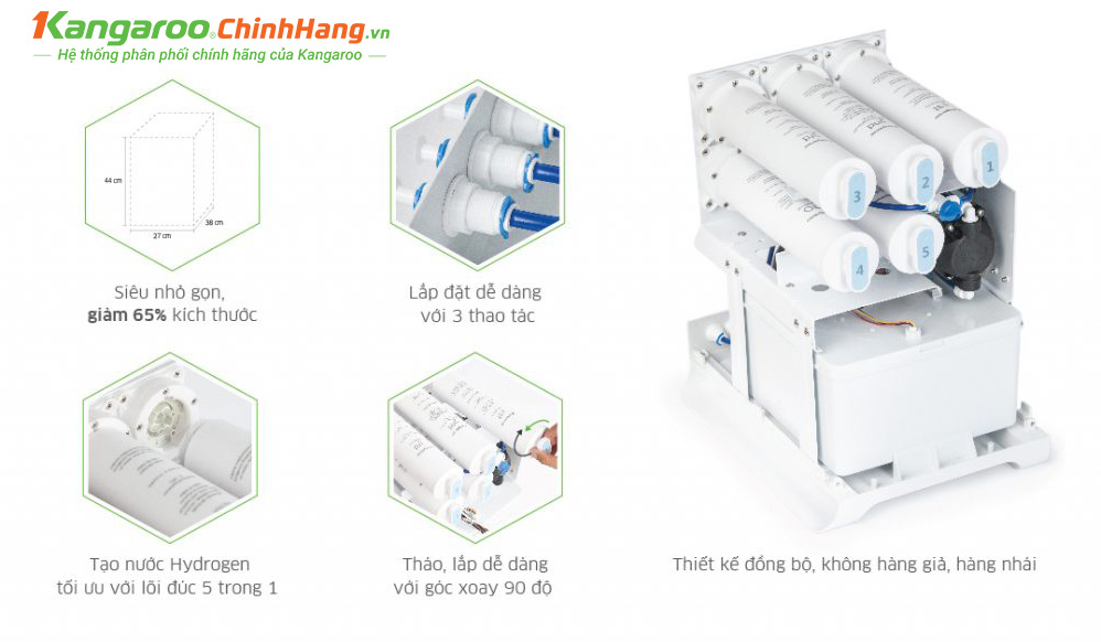 Máy lọc nước Kangaroo Hydrogen ion kiềm 