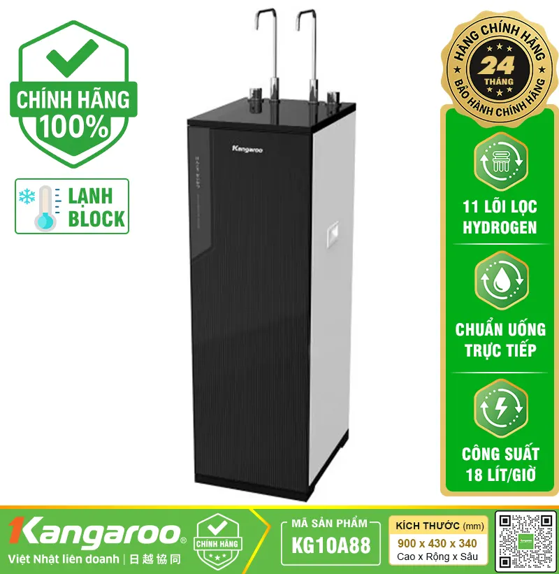 Máy lọc nước Kangaroo Hydrogen KG10A88 - Hàng Cao Cấp 2025